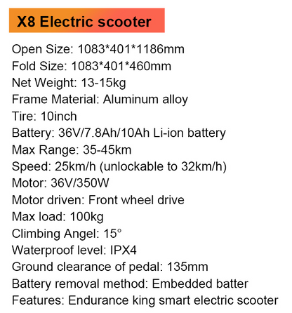 X8 -45km E-scooter